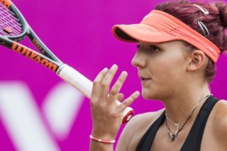 Rebeka Masarova ne cesse de surprendre à Miami. KEYSTONE/PETER SCHNEIDER